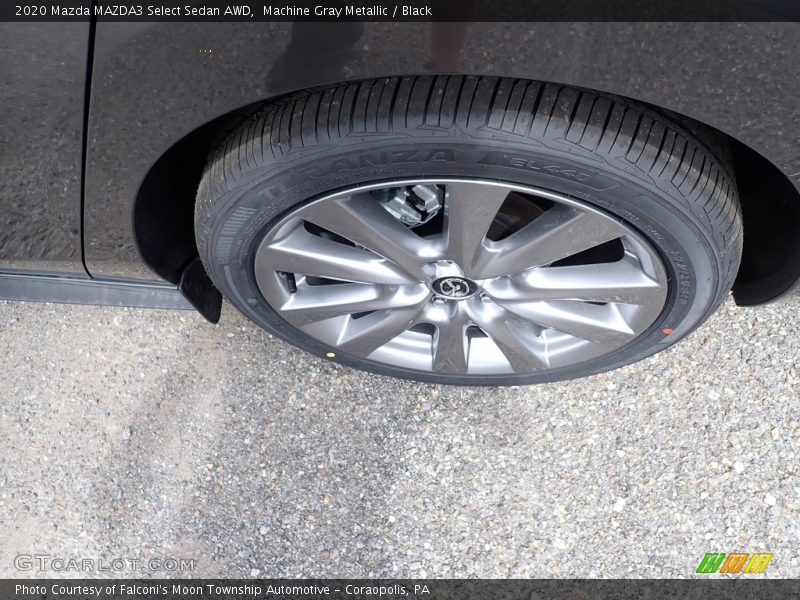 Machine Gray Metallic / Black 2020 Mazda MAZDA3 Select Sedan AWD