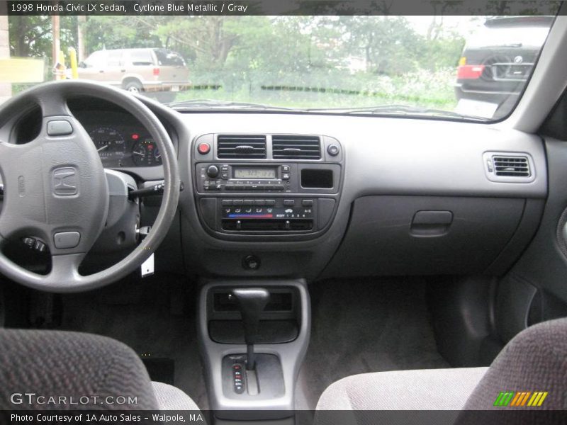 Cyclone Blue Metallic / Gray 1998 Honda Civic LX Sedan