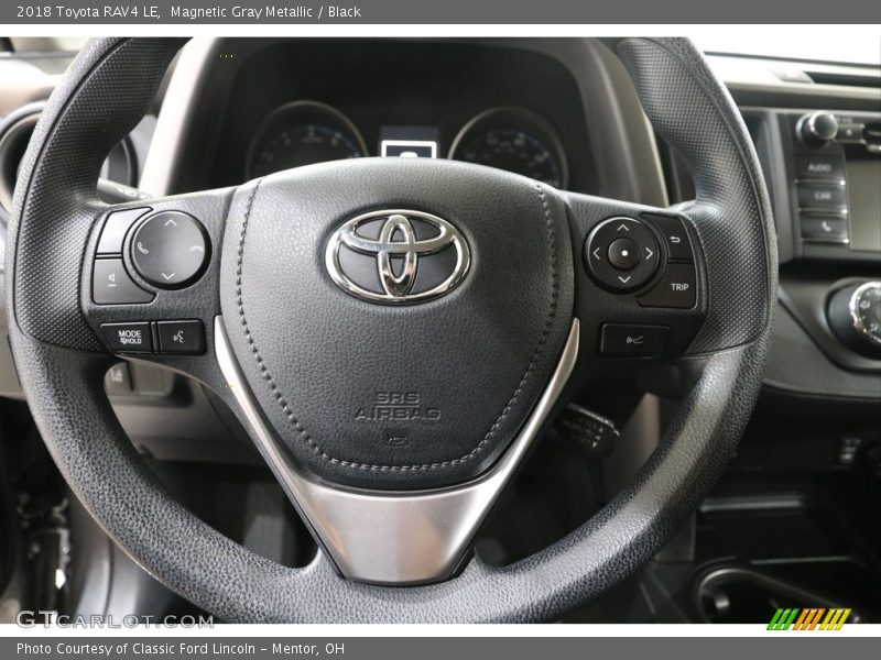 Magnetic Gray Metallic / Black 2018 Toyota RAV4 LE