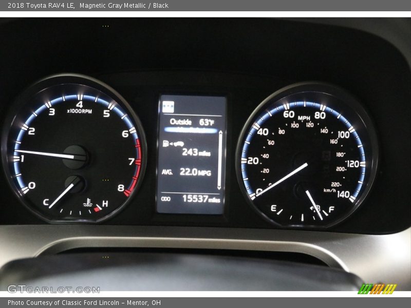 Magnetic Gray Metallic / Black 2018 Toyota RAV4 LE
