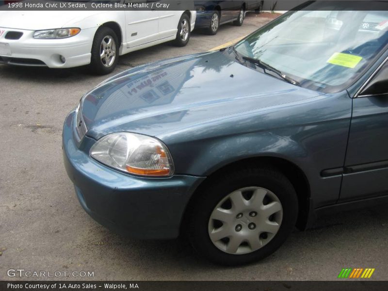 Cyclone Blue Metallic / Gray 1998 Honda Civic LX Sedan