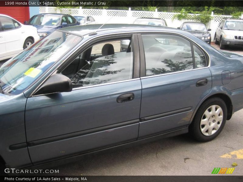 Cyclone Blue Metallic / Gray 1998 Honda Civic LX Sedan