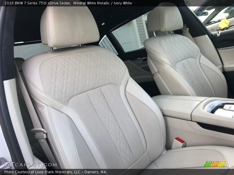 Mineral White Metallic / Ivory White 2016 BMW 7 Series 750i xDrive Sedan