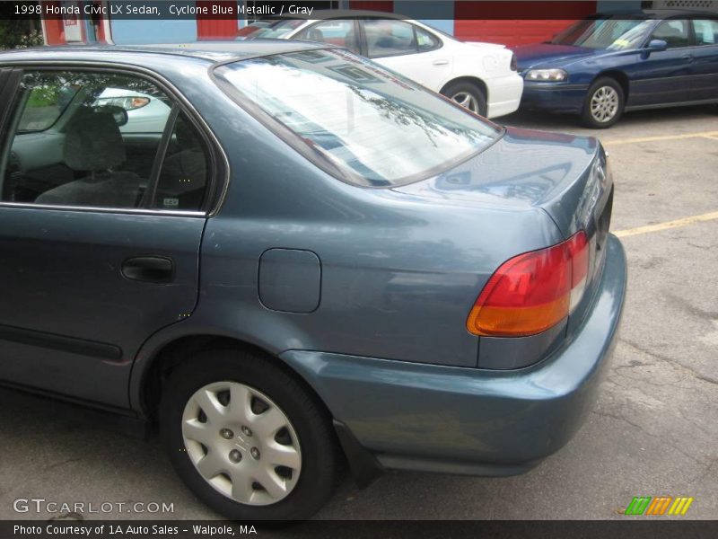 Cyclone Blue Metallic / Gray 1998 Honda Civic LX Sedan