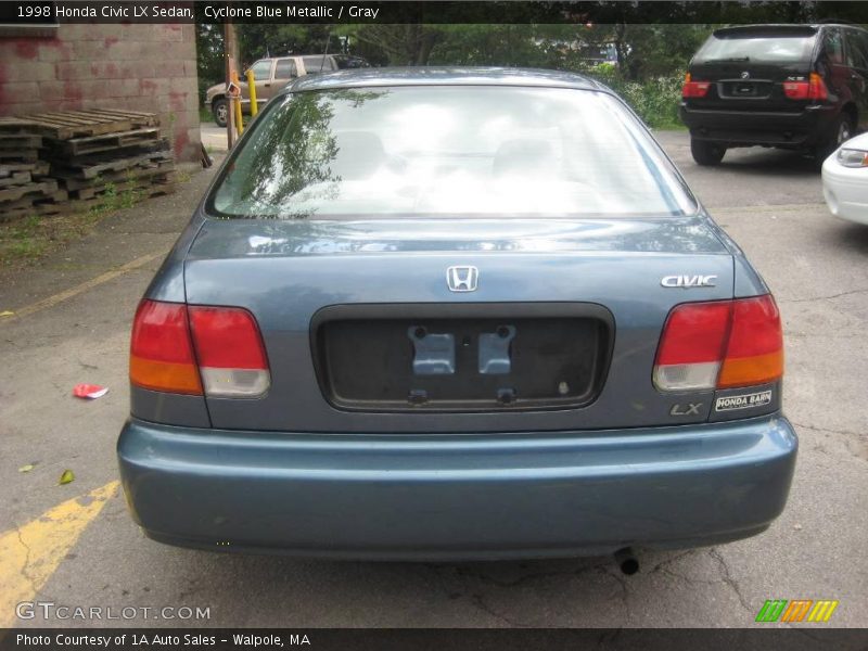 Cyclone Blue Metallic / Gray 1998 Honda Civic LX Sedan