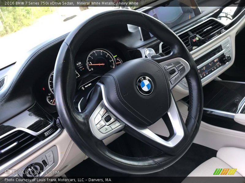 Mineral White Metallic / Ivory White 2016 BMW 7 Series 750i xDrive Sedan