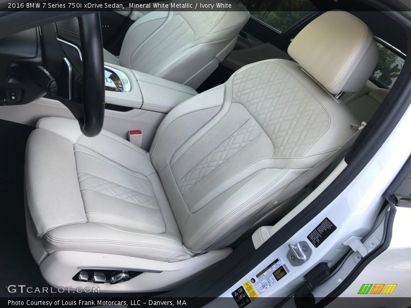 Mineral White Metallic / Ivory White 2016 BMW 7 Series 750i xDrive Sedan
