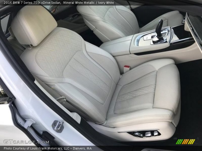 Mineral White Metallic / Ivory White 2016 BMW 7 Series 750i xDrive Sedan