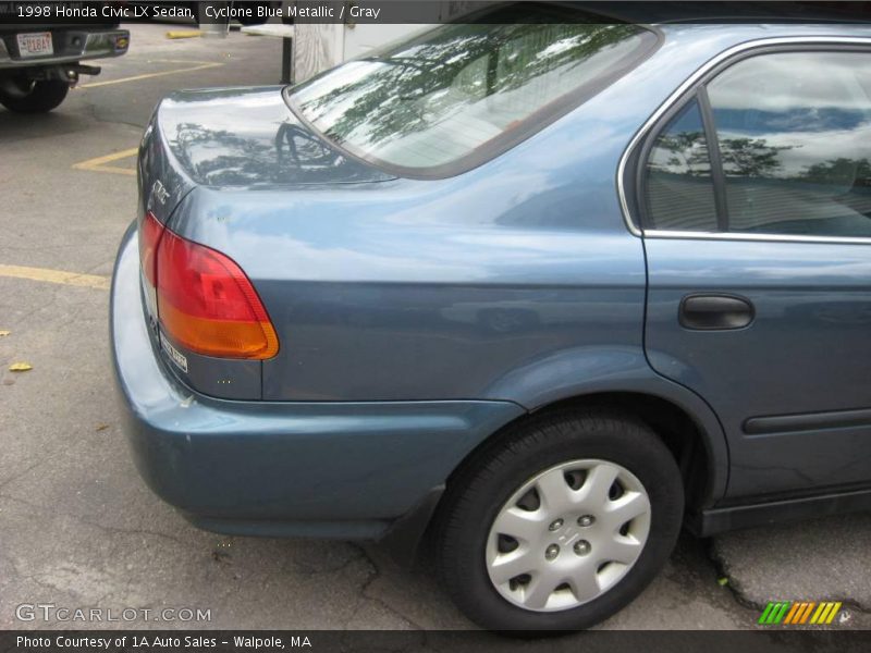 Cyclone Blue Metallic / Gray 1998 Honda Civic LX Sedan