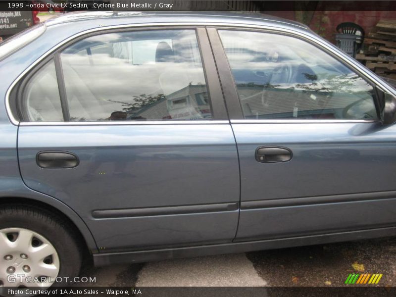 Cyclone Blue Metallic / Gray 1998 Honda Civic LX Sedan