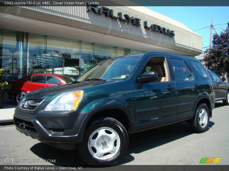 Clover Green Pearl / Saddle 2003 Honda CR-V LX 4WD