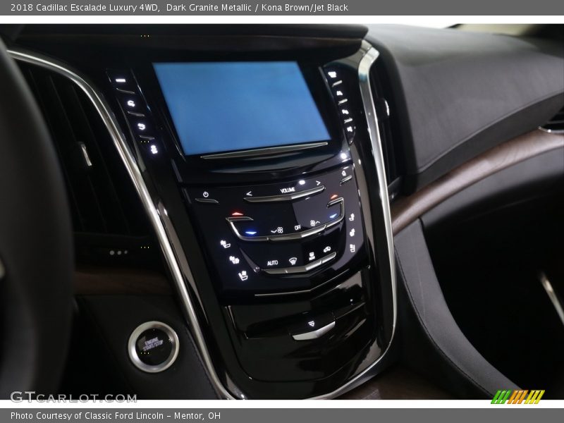 Dark Granite Metallic / Kona Brown/Jet Black 2018 Cadillac Escalade Luxury 4WD