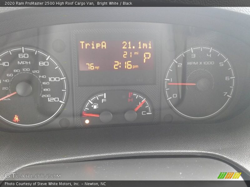Bright White / Black 2020 Ram ProMaster 2500 High Roof Cargo Van
