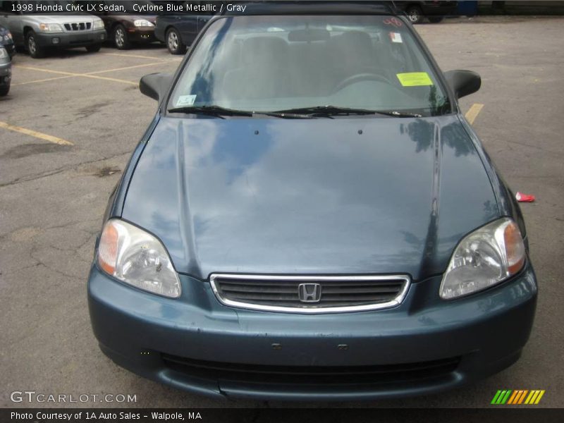 Cyclone Blue Metallic / Gray 1998 Honda Civic LX Sedan