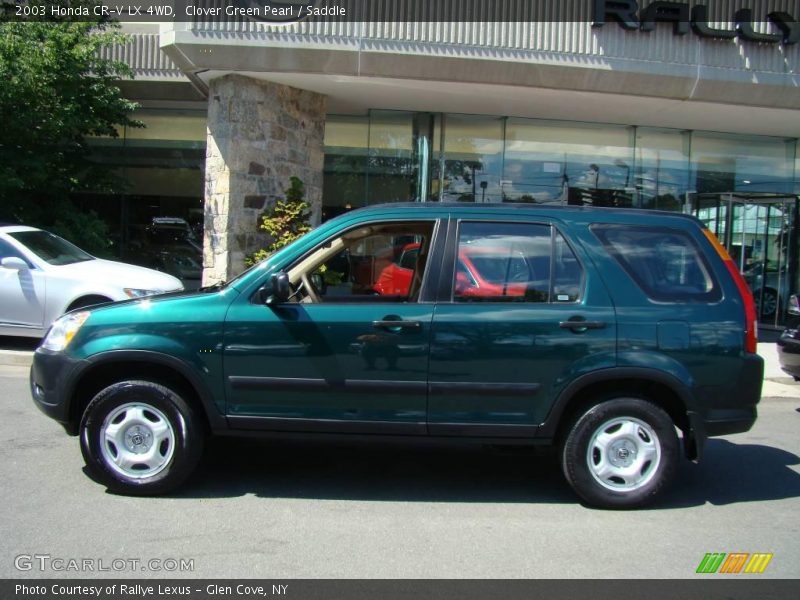 Clover Green Pearl / Saddle 2003 Honda CR-V LX 4WD