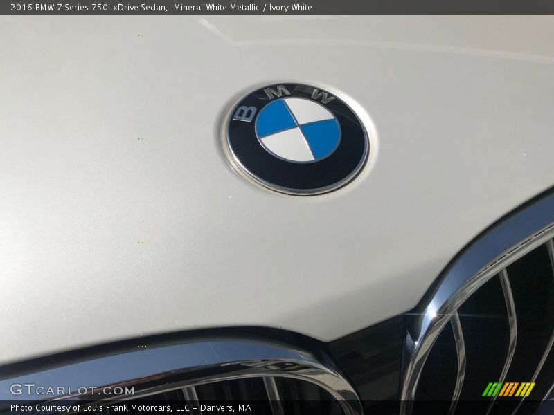 Mineral White Metallic / Ivory White 2016 BMW 7 Series 750i xDrive Sedan