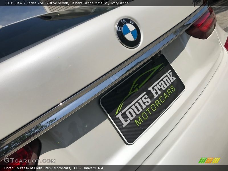Mineral White Metallic / Ivory White 2016 BMW 7 Series 750i xDrive Sedan