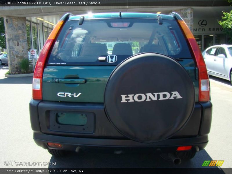 Clover Green Pearl / Saddle 2003 Honda CR-V LX 4WD