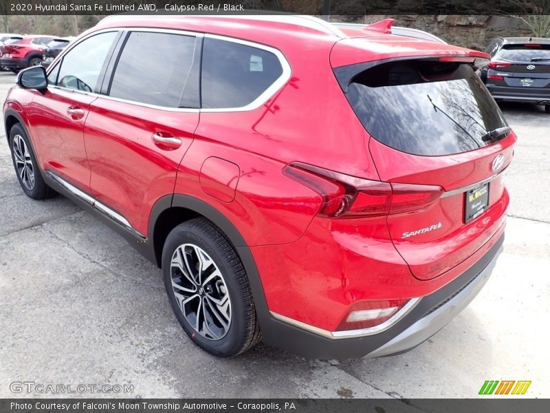 Calypso Red / Black 2020 Hyundai Santa Fe Limited AWD