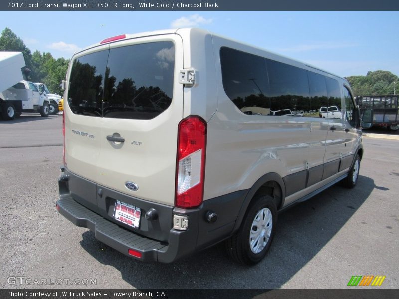 White Gold / Charcoal Black 2017 Ford Transit Wagon XLT 350 LR Long