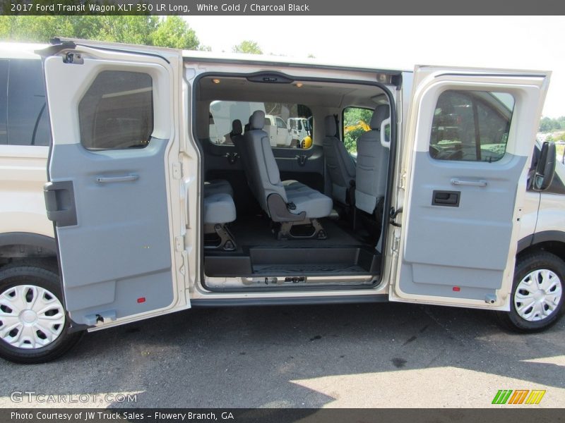 White Gold / Charcoal Black 2017 Ford Transit Wagon XLT 350 LR Long
