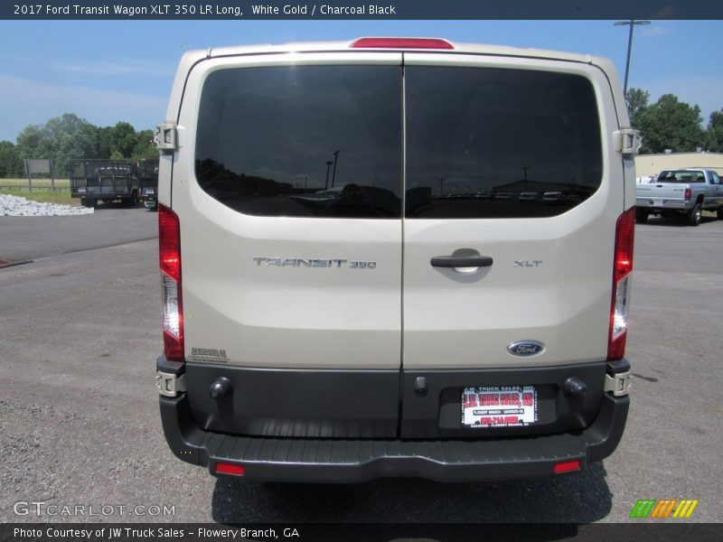 White Gold / Charcoal Black 2017 Ford Transit Wagon XLT 350 LR Long