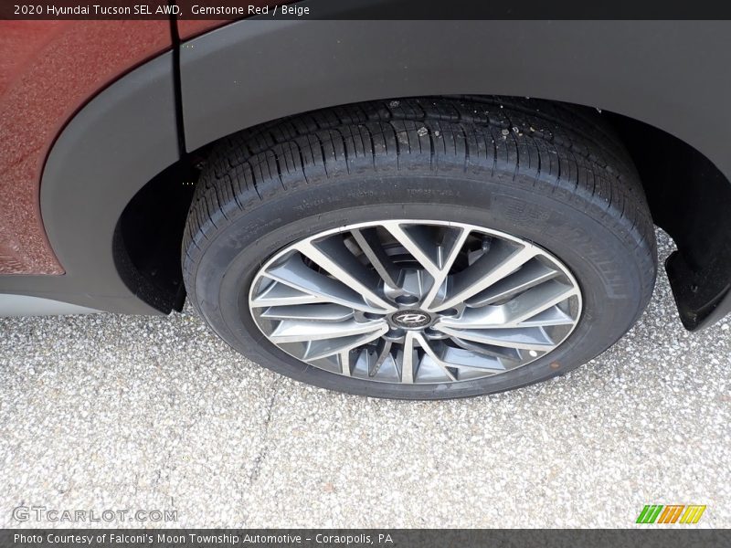 Gemstone Red / Beige 2020 Hyundai Tucson SEL AWD