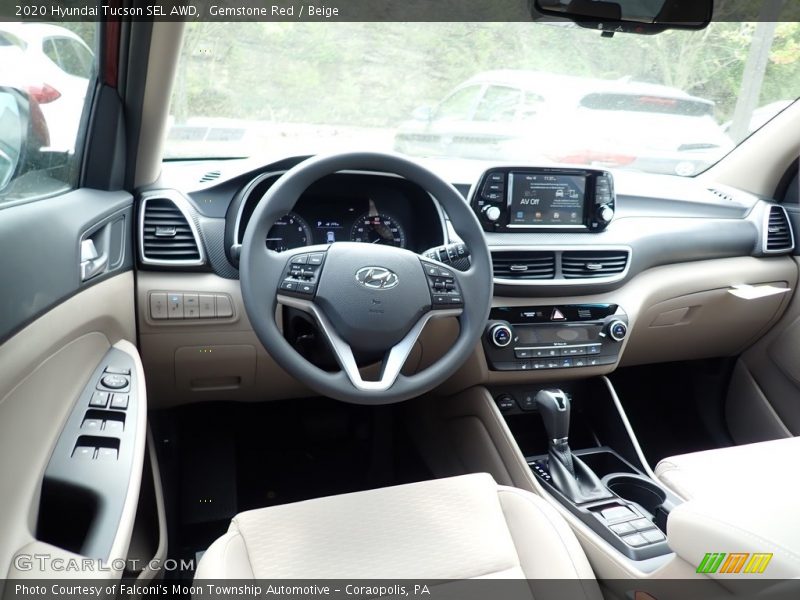 Gemstone Red / Beige 2020 Hyundai Tucson SEL AWD