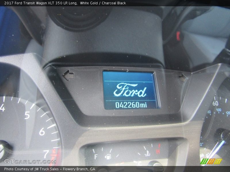 White Gold / Charcoal Black 2017 Ford Transit Wagon XLT 350 LR Long