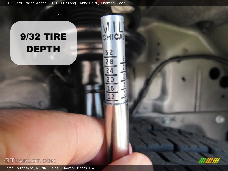 White Gold / Charcoal Black 2017 Ford Transit Wagon XLT 350 LR Long