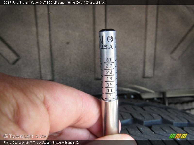 White Gold / Charcoal Black 2017 Ford Transit Wagon XLT 350 LR Long
