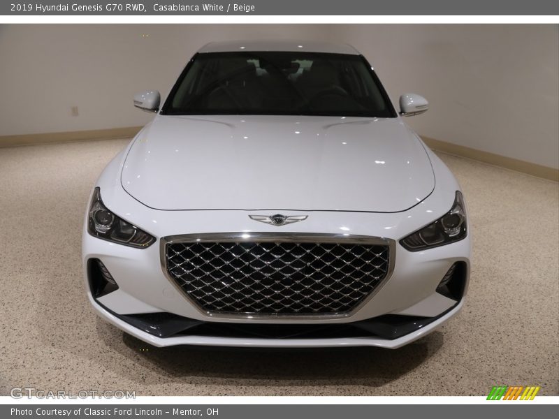 Casablanca White / Beige 2019 Hyundai Genesis G70 RWD