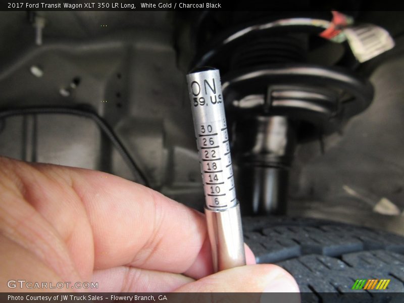White Gold / Charcoal Black 2017 Ford Transit Wagon XLT 350 LR Long