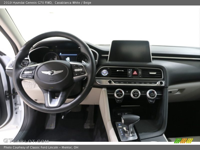 Dashboard of 2019 Genesis G70 RWD
