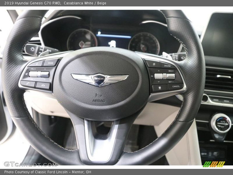  2019 Genesis G70 RWD Steering Wheel