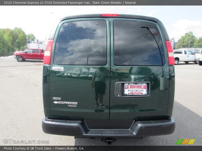 Dark Green Metallic / Neutral 2010 Chevrolet Express LS 3500 Extended Passenger Van