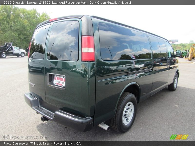 Dark Green Metallic / Neutral 2010 Chevrolet Express LS 3500 Extended Passenger Van