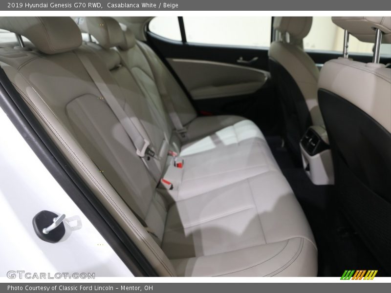 Rear Seat of 2019 Genesis G70 RWD