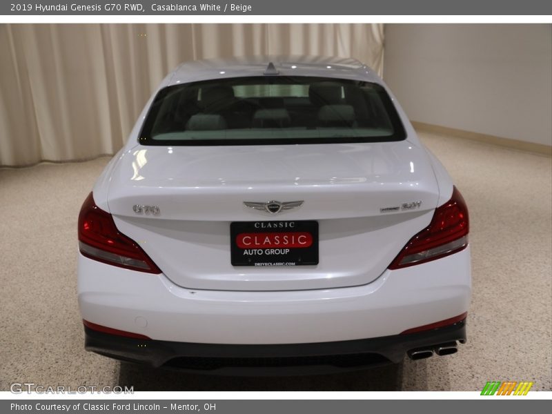 Casablanca White / Beige 2019 Hyundai Genesis G70 RWD