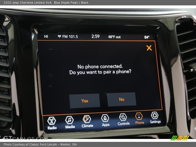 Blue Shade Pearl / Black 2020 Jeep Cherokee Limited 4x4