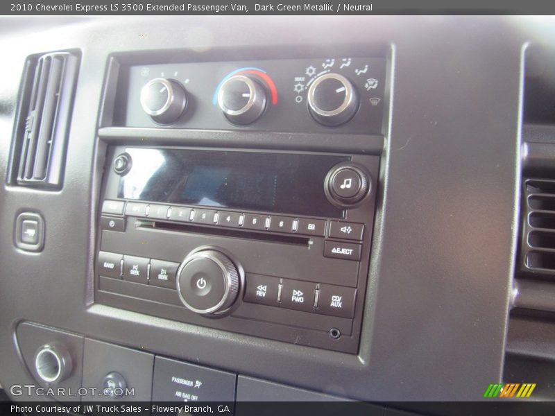 Dark Green Metallic / Neutral 2010 Chevrolet Express LS 3500 Extended Passenger Van