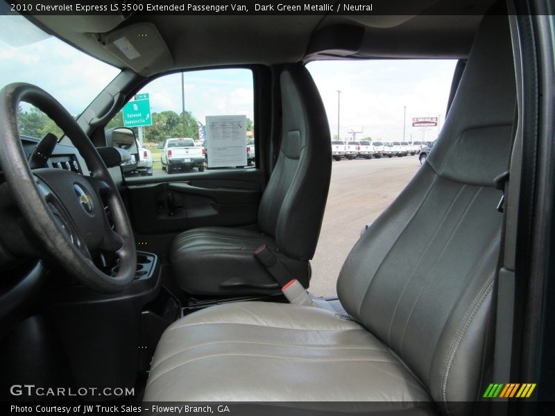 Dark Green Metallic / Neutral 2010 Chevrolet Express LS 3500 Extended Passenger Van