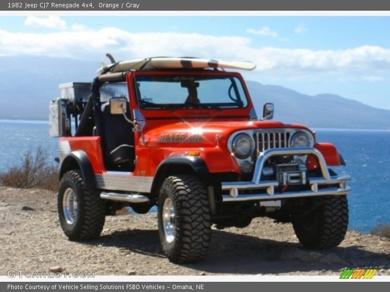 Orange / Gray 1982 Jeep CJ7 Renegade 4x4
