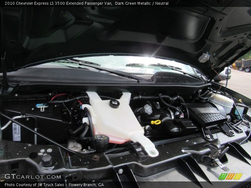 Dark Green Metallic / Neutral 2010 Chevrolet Express LS 3500 Extended Passenger Van
