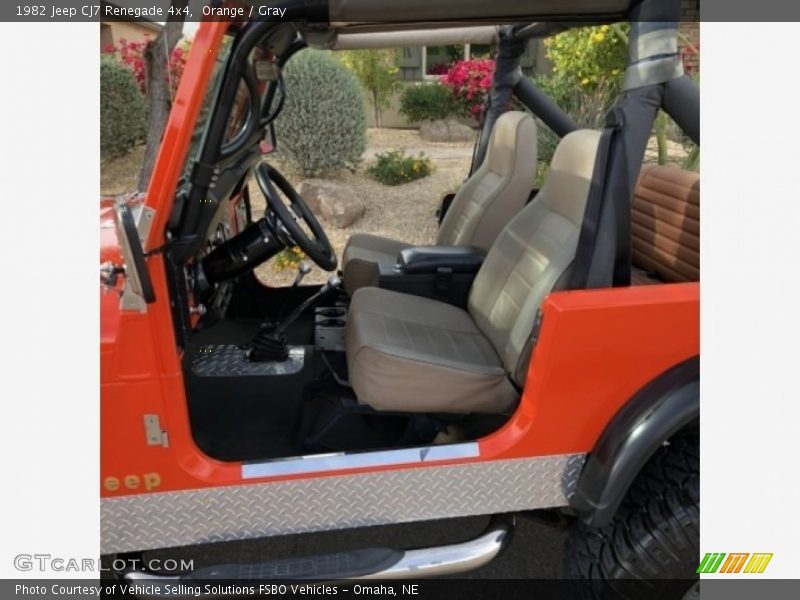 Orange / Gray 1982 Jeep CJ7 Renegade 4x4