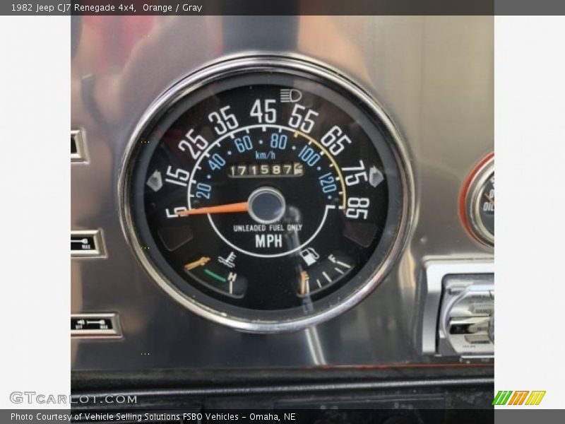 Orange / Gray 1982 Jeep CJ7 Renegade 4x4