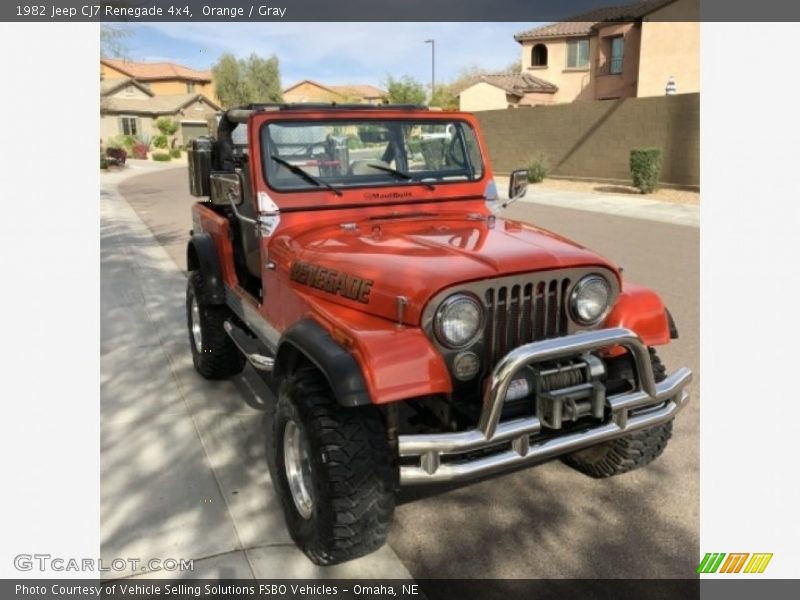 Orange / Gray 1982 Jeep CJ7 Renegade 4x4