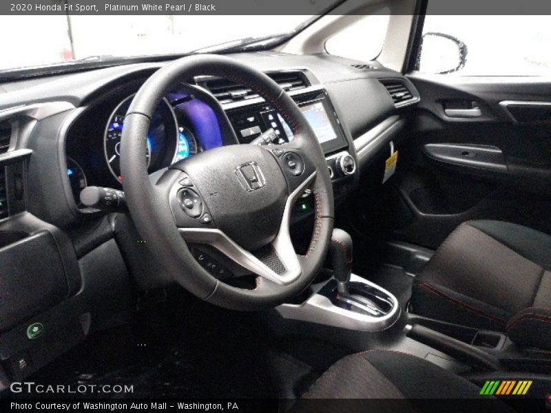 Platinum White Pearl / Black 2020 Honda Fit Sport