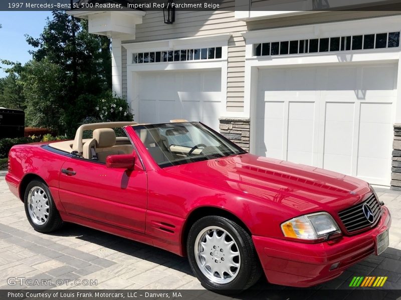 Imperial Red / Parchment Beige 1997 Mercedes-Benz SL 500 Roadster