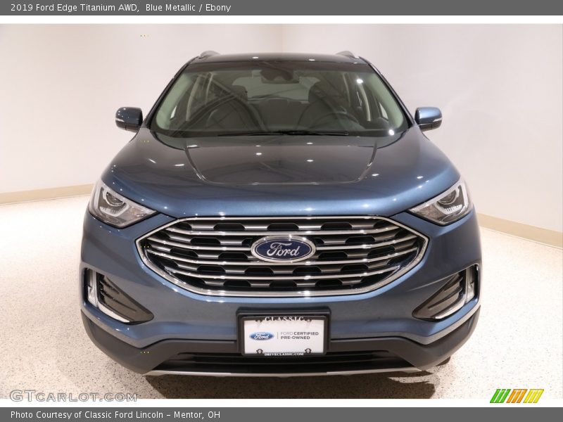 Blue Metallic / Ebony 2019 Ford Edge Titanium AWD
